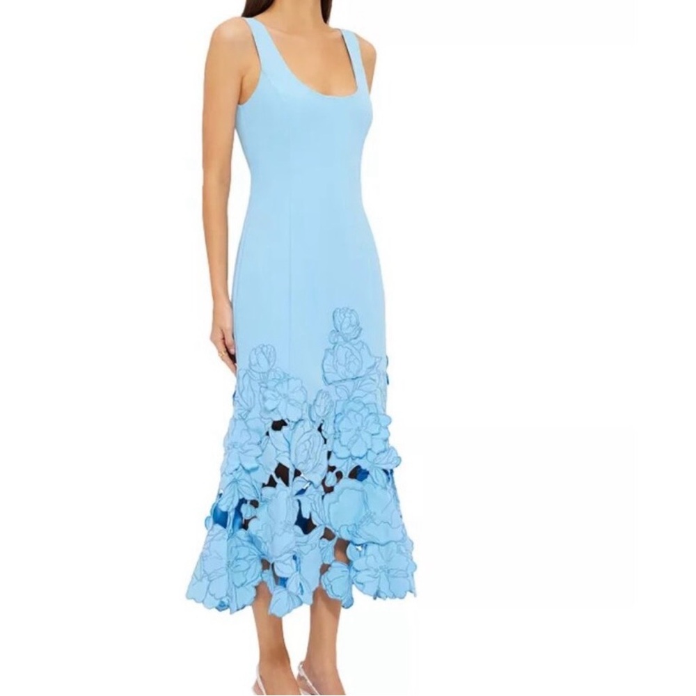 Leo Lin Emily appliqué midi dress size 2